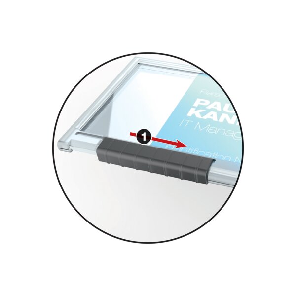 DURABLE Porte-badge PUSHBOX TRIO, transparent