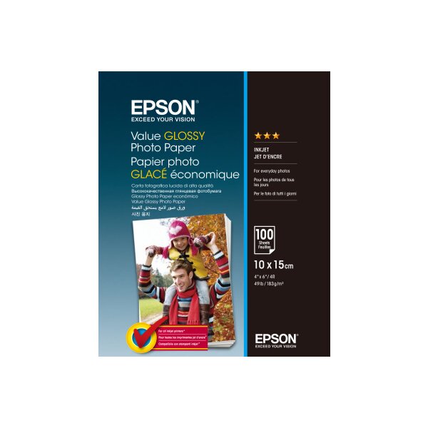 EPSON Value Photo Paper 10x15cm S400039 InkJet 183g 100 Blatt