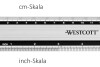 WESTCOTT Aluminium Lineal E-1019000 cm inch Skala