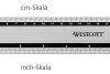 WESTCOTT Règle Alu 30cm E-1019100 cm/inch scala