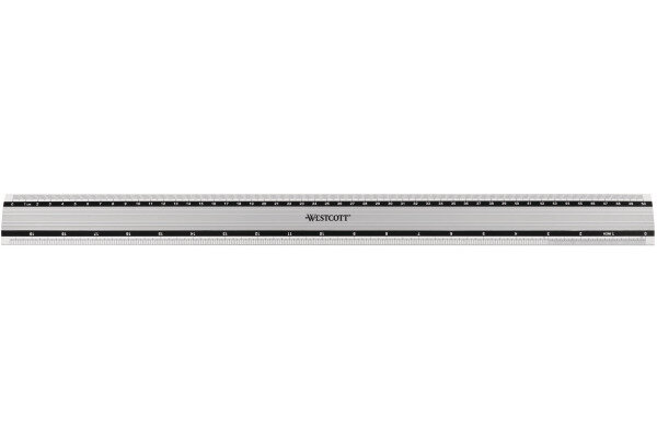 WESTCOTT Aluminium Lineal 50cm E-1019300 cm inch Scala