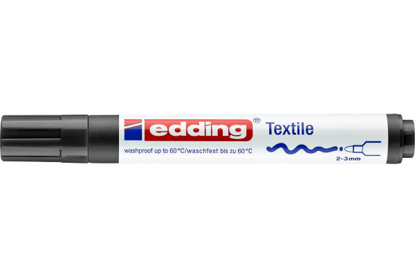 EDDING Marqueur p.textiles 4500 2-3mm 4500-1 noir