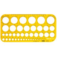 M+R Calibre circulaire 1-36mm 785230670 jaune-transparent