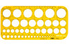 M+R Lochkreisschablone 1-36mm 85230670 gelb-transparent