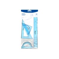 PELIKAN Geometrie-Set 7137430 transparent blau, 4-teilig
