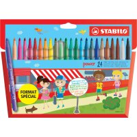 STABILO Feutre power, rond, étui en carton de 12