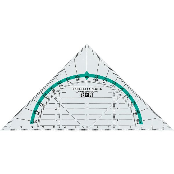 M+R Geodreieck 16cm 723170300 glasklar, bruchfest