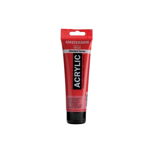 AMSTERDAM Peinture acrylique 120ml 17093172 transp.rouge m. 317