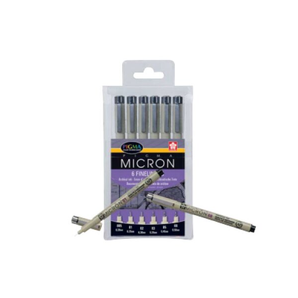 SAKURA Pigma Micron Set POXSDK6 0.2-0.5mm 6 pcs.
