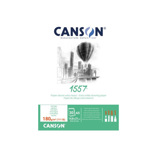 CANSON Cahier desquisses 1557 A5 204127413 30 flls., 180g