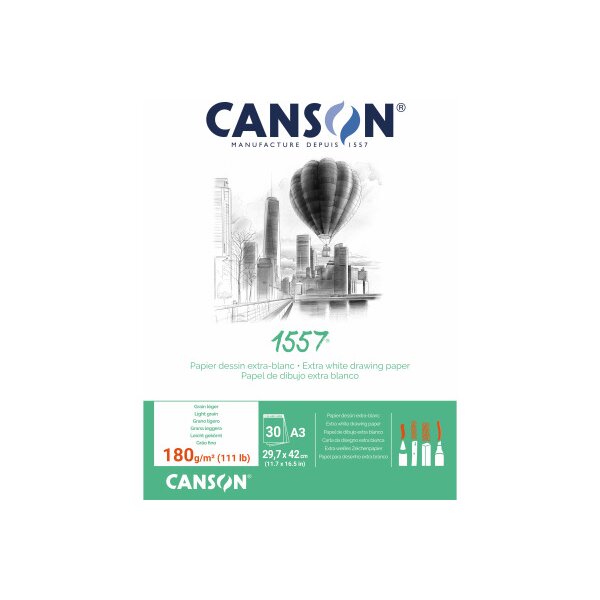 CANSON Cahier desquisses 1557 A3 204127415 30 flls., 180g