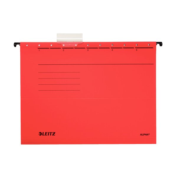 LEITZ Hängemappe Alpha A4 19853025 rot 5 Stück