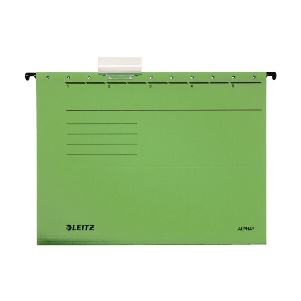 LEITZ Hängemappe Alpha A4 19853055 grün 5 Stück