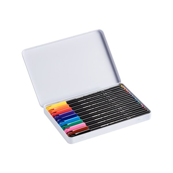 EDDING Faserschreiber 1200 Met. 1mm 1200-E10 10 Stück ass. Etui