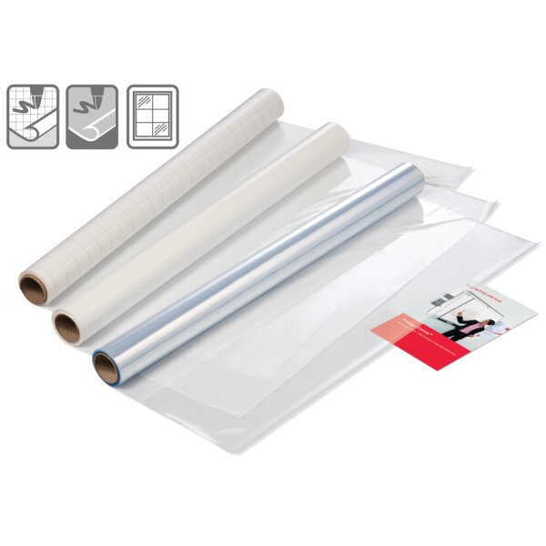 nobo Weisswandtafel-Rolle Instant, 600 x 800 mm, weiss,kariert