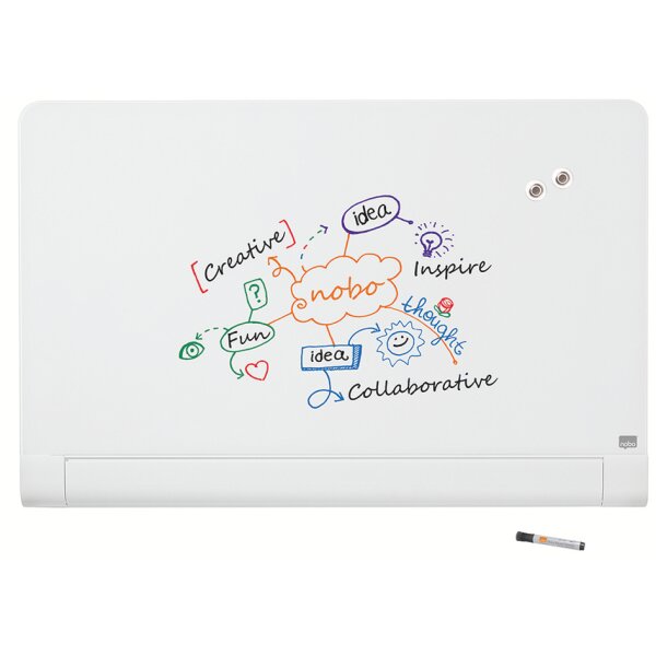 nobo Glas-Magnettafel Impression Pro Widescreen, 45", weiss