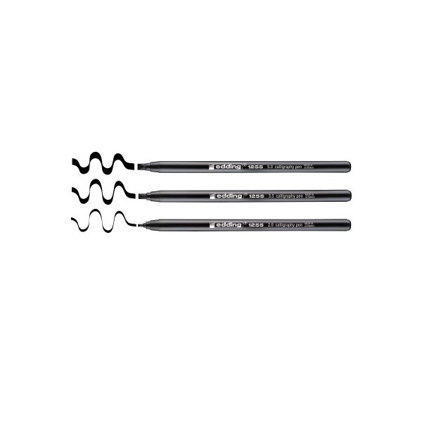 EDDING Calligraphy 1255 Set 2-5mm 1255-1-E3 schwarz 3 Stück
