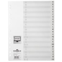 DURABLE Kunststoff-Register, A-Z, A4, PP, 20-teilig, grau