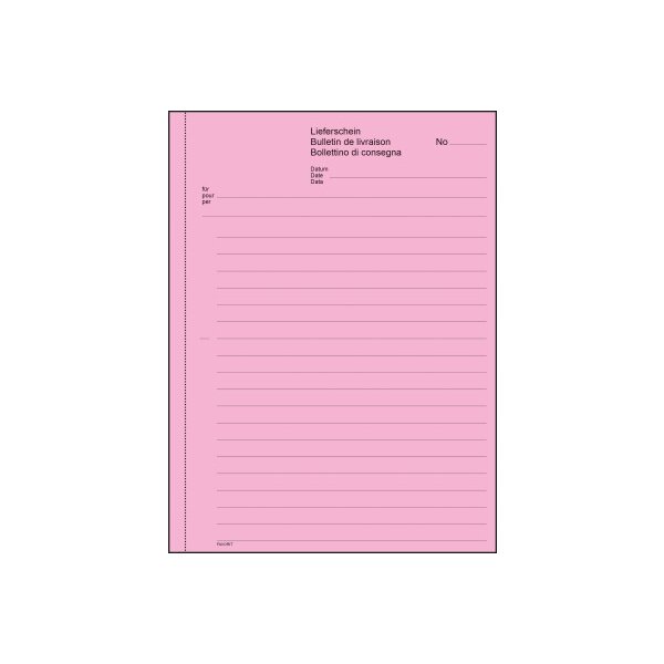 FAVORIT Bulletin de livraison A6 8284 OK rouge/blanc,D/F/I,autocopiant