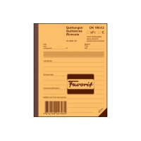 FAVORIT Quittance A6 8094 OK rouge/blanc,D/F/I,autocopiant