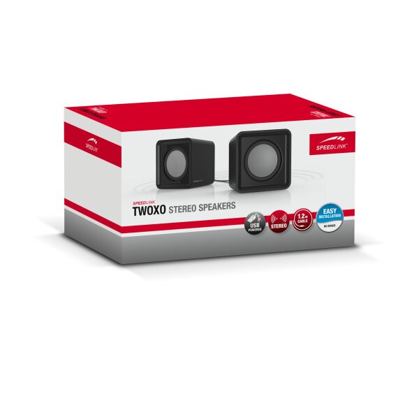 SPEEDLINK Stereo Speakers SL810004B TWOXO