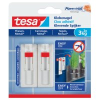 tesa Powerstrips Clou adhésif pour carrelage et métal, 4,0