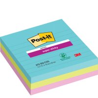 Post-it Haftnotizen super sticky notes, liniert, 101x152 mm