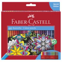 FABER-CASTELL Hexagonal-Buntstifte CASTLE, 60er Kartonetui