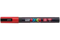 UNI-BALL Posca Marker 0,9-1,3mm PC-3M RED rot, Rundspitze