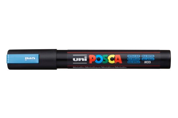 UNI-BALL Posca Marker 1,8-2,5mm PC5MMET.BLUE MET, bleu