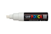 UNI-BALL Posca Marker 8mm PC-8K WHITE weiss, Keilspitze