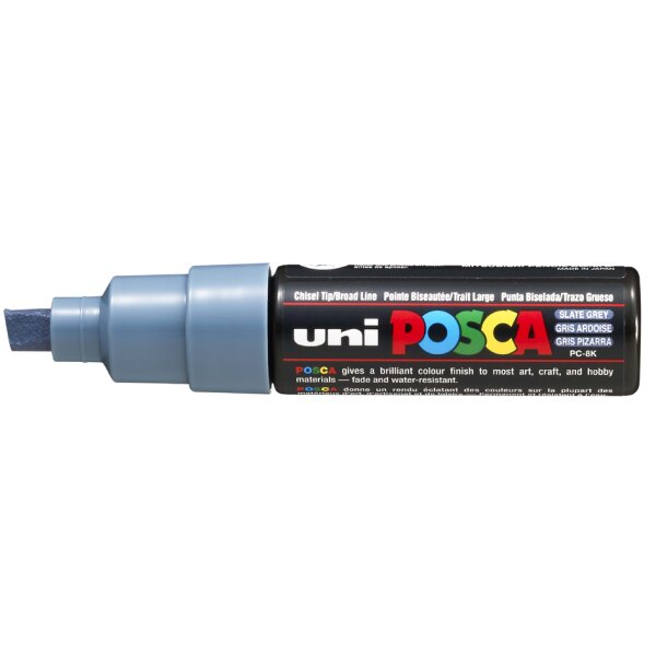 POSCA Marqueur à pigment PC-8K, gris ardoise