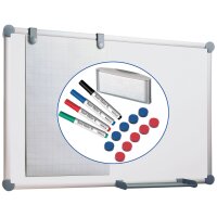 MAUL Tableau mural Blanc 2000 MAULpro, kit complet, gris
