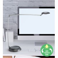 MAUL LED-Tischleuchte MAULspace, dimmbar, silber schwarz