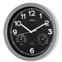 MAUL Wanduhr Funkuhr MAULdrive, Durchmesser: 300 mm, silber