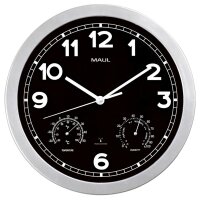 MAUL Wanduhr Funkuhr MAULdrive, Durchmesser: 300 mm, silber