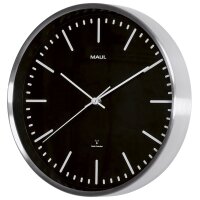MAUL Horloge murale/horloge radio pilotée MAULfly, blanc