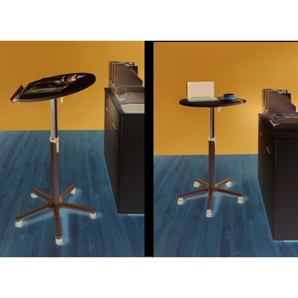 MAUL Stehtisch, höhenverstellbar, (B)600 x (T)510 mm, weiss