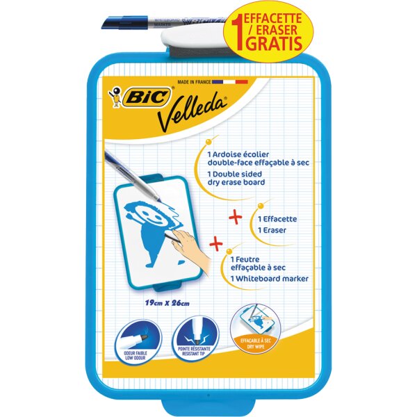 BIC Weisswandtafel Velleda, Masse: (B)190 x (H)260 mm