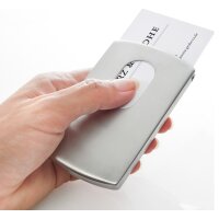 sigel étui pour cartes de visite Snap, simili cuir