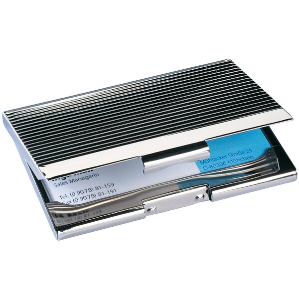 sigel Visitenkarten-Etui, Metall, schwarz matt