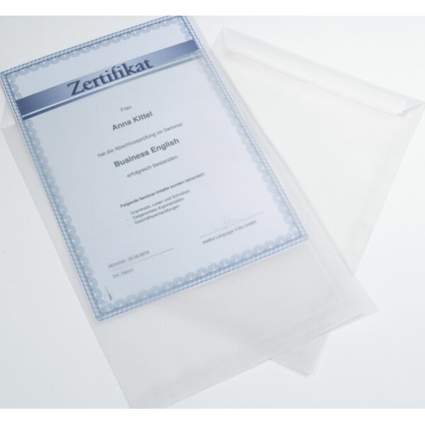 sigel Design-Versandtasche, C4, 100 g qm, transparent