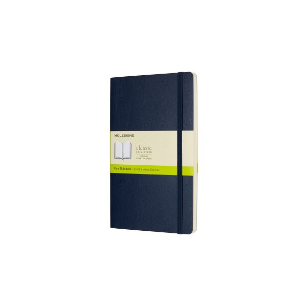 MOLESKINE Carnet Classic SC Large 002854757 bleu saphir, blanc 192 feuil.