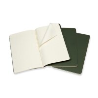 MOLESKINE Cahier L/A5, 3x, Liniert 855273 Myrtengrün 3 Stück