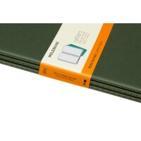 MOLESKINE Cahier XL, 3x, Liniert 855334 Myrtengrün 3...