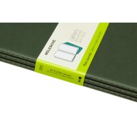 MOLESKINE Cahier XL, 3x, Blanko 855358 Myrtengrün 3...