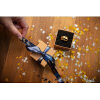 PTOUCH Ruban en textile or/bleu TZe-RN34 PT-DV600VP 12 mm