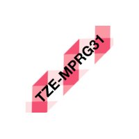 PTOUCH Ruban, laminé noir/rouge TZe-MPRG31...