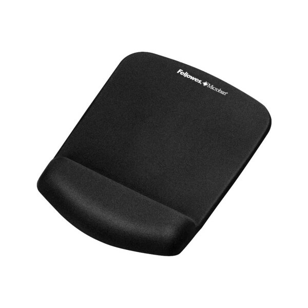 FELLOWES Tapis de souris Plushtouch 9252003 noir, avec repose-poignets