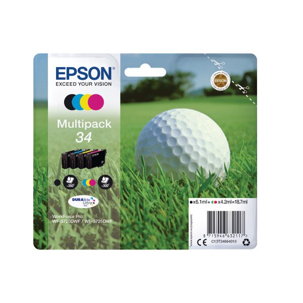EPSON Multipack Tinte CMYBK T346640 WF-3720/3725DWF 4-color